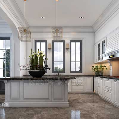 Thiết kế phòng bếp biệt thự Vinhome RiverSide